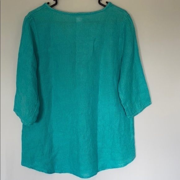 Soft Surroundings Linen Tunics Size Medium Tunics Waffle Knit V Neck Two - Picture 4 of 16